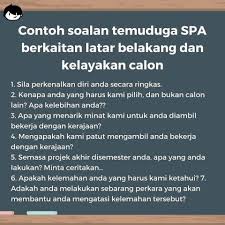 Berikut adalah tapisan temuduga spa di kerjakosong.co. Resume Kreatif Soalan Bocor Temuduga Spa Kredit Facebook