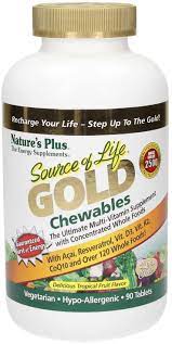 Nature's plus® source of life® gold liquid is the gold standard for whole food based multivitamin supplementation. Source Of Life Gold Chewables 90 Lozenges Nature S Plus Vitalabo Online Shop Europe