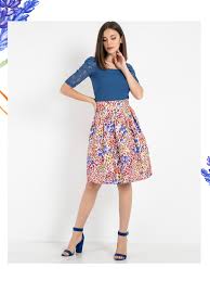 194k125 Indigo Dantelli Karpuz Kol Bluz 1940821 Cicek Desenli Pileli Etek Kadin Giyim Kiyafet Cicekli Etekler