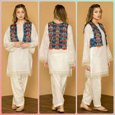 Shalwar Look Fashion Pakistani Fancy Dresses Casual Wear Dress