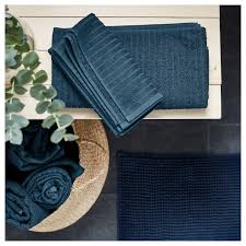 Vagsjon Badetuch Dunkelblau Ikea Osterreich In 2020 Blue Bath Towels Bath Towels Blue Towels