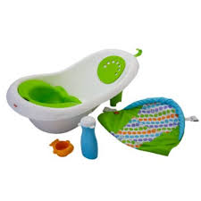 However, before you bathe your baby, it can other baby baths may use a kind of sling or hammock that holds the baby over the tub while you bathe them. 4 In 1 Sling N Seat Tub Fisher Price