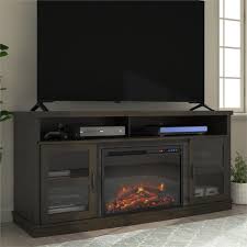 It's available in two classic finishes: Beaumont Lane Electric Fireplace Heater Tv Stand Console Up To 65 In Black Oak Walmart Com Walmart Com