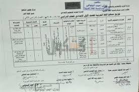 توزيع منهج اللغة العربية 2020 للمرحلة الاعدادية رسمي نسخة أصلية من الوزارة للصف الأول والثاني والثالث الأعدادي