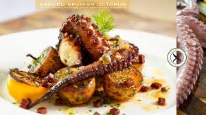 Grilled Spanish Octopus Bruno Albouze The Real Deal Youtube Octopus Recipes Roasted Octopus Grilled Octopus