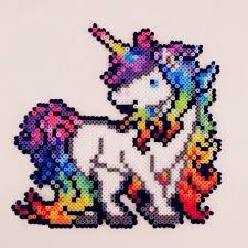 Rainbow Unicorn Perler Beads Motifs Perler