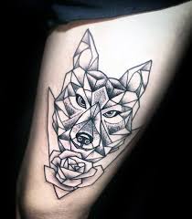 90 Geometric Wolf Tattoo Designs For Men Manly Ink Ideas Geometric Wolf Geometric Wolf Tattoo Tattoo Designs Men