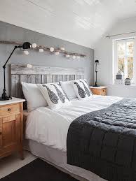 Rustic Bedroom Oak Headboard Classic Grey And White Room Home Interiors Home Bedroom Bedroom Inspirations Bedroom Interior