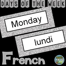 French Days Of The Week Pocket Chart Cards And Worksheets Français Silver