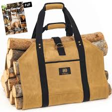 Indoor log holder with canvas carrier by landmann. Firewood Carrier Bag 13 Best Firewood Carriers Of 2021 By Barone