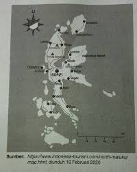 8 Perhatikan Peta Pulau Halmahera Berikut Berdasarkan Peta Tersebut Pernyataan Lokasidaerah Yang Brainly Co Id