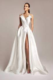 Modern Wedding Dress Mikado Italian Silk Long Dress With Etsy Silk Wedding Dress Wedding Dresses Wedding Dress With Pockets