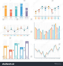 Bar Graph And Line Graph Templates Business Infographics Vector Eps10 Illustration Bar Graphs Line Graphs Graphing