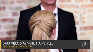 For instance, take this pulled back look sported. Crossover Loop Ponytail Sam Villa 5 Minute Hairstyles