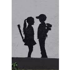 Boy Meets Girl Banksy Banksy Stencil Street Art Graffiti Banksy Art