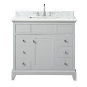 Aurora 37 In Vanity With Carrara Marble Top