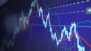 graph charts of stock market investment trading financial business background