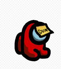 Hd Red Among Us Mini Crewmate Baby Dum Sticky Note Hat Png Sticky Notes Png Mini