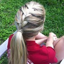 Easy French Braid Hairstyle Sporty Hairstyles Soccer Hairstyles Volleyball Hairstyles
