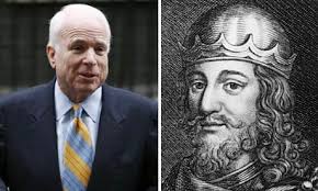 John McCain, veteran war hero: yes. But a descendant of Robert the Bruce?  Baloney