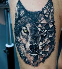 Werewolf tattoos are undergoing a massive public revival, and their universal acclaim is. 70 Wolf Tattoo Designs For Men Masculine Idea Inspiration Wolf Tattoos Men Geometric Wolf Tattoo Small Wolf Tattoo