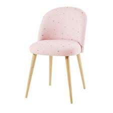 Chaise Vintage Rose Motifs Etoiles Dorees Mauricette Maisons Du Monde Chaise Vintage Chaises D Epoque Fauteuil Maison Du Monde