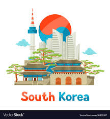 South Korea Historical And Modern Architecture Vector Image On Vectorstock South Korea Photography South Korea Korea