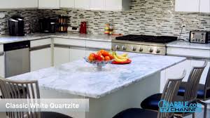 The stone's white coloring will help highlight other features of the room. Classic White Quartzite Kitchen Countertops Iv Marble Com Youtube
