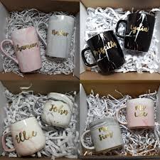 personalised marble mugs marble cups