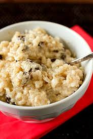 Rice Pudding With Bourbon Soaked Raisins Brown Eyed Baker Recipe Recipes Rice Pudding Pudding Recipes