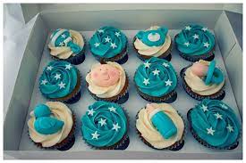 Finduat 48 pieces blue elephant cupcake toppers for boy baby shower decorations supplies, baby boy birthday party supplies (double sided) 4.8 out of 5 stars. Baby Shower Cupcakes Boy On Behance