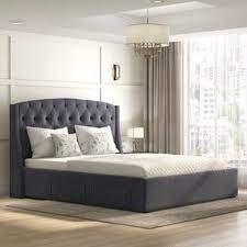 The aspen queen bed side rails have a clearance of 7 inches, and a support slat height of 12.5 inches. Aspen Bed Design Check 4 Amazing Designs Buy Online Urban Ladder