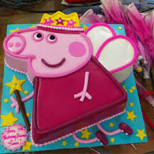 Aww, this is so cute! 2225 Peppa Pig Shaped Birthday Cake With Cupcakes Abc Cake Shop Bakery