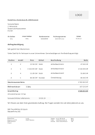 1) nachfrist zur einzahlung des einbehalts (vob/b § 17 abs. Auftragsbestatigung Vorlage Gratis Excel Und Word Vorlage Schweiz
