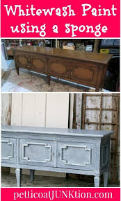 Whitewash Paint Technique For Furniture Using A Sponge Painting Furniture Diy Whitewash Paint White Wash
