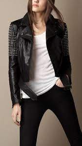 Women Girls 100 Genuine High Quality Lambskin Leather Silver Studed Moter Biker Short Jacket Slim Fit Long Sleeves Beautiful Look In 2021 Leather Jacket Jackets Men Fashion Leather Jackets Women