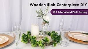 Wood slab centerpieces with pine cones : Wooden Slab Centerpiece Diy Tutorial How To Setup Efavormart Com Youtube
