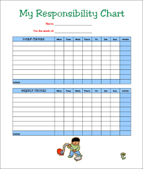 Kid Chore Chart Template Letter Template