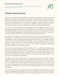 Use these seven strategies to become more flexible at work. Flexible Working Essay Phdessay Com