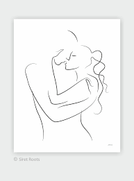 33+ bilder von madly enamored couples. Kiss Art Print Minimalist Line Drawing Of A Couple Romantic Etsy Abstrakte Zeichnungen Malen Und Zeichnen Figurenmalerei
