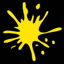 The specks of paint colour are dotted randomly around the surface. Yellow Paint Splatter Free Image Download