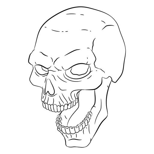 Screaming Skull Hand-drawn PNG & SVG Design For T-Shirts