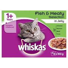 Iams proactive health healthy senior dry cat food. Whiskas Adult 1 Wet Cat Food Pouches Fish And Meat In In Jelly Morrisons
