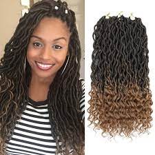 Mix & match different patterns. Buy Goddess Locs Hair Extensions Faux Locs Curly Crochet Braids Ombre Kanekalon Braiding Hair Bohemian At Affordable Prices Price 9 Usd Free Shipping Real Reviews With Photos Joom