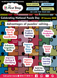 The first crossword puzzle was a simple one derived from a word square and it was published in various children's books and periodicals in england in the 19th century. Today Is National Puzzle Day The First Step Preschool Facebook