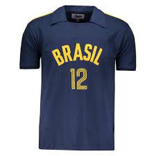 (economia de r$ 39,90) em até 2x de r$ 49,95 sem juros. Camisa Brasil Volei Retro Masculina Azul Netshoes