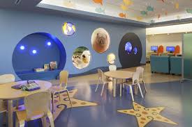Lobby Mary Bridge Children S Hospital Tacoma Wa Hospital Interior Design Hospital Interior Children Hospital