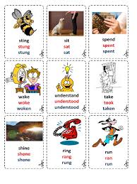 Learn action verbs pictures with free interactive flashcards. Irregular Verbs Flashcards 3