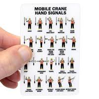 Mobile Crane Hand Signals Wallet Card Sku Bd 0406