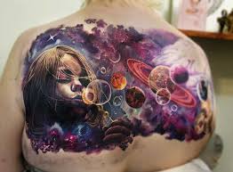 Space tattoo black and white. 50 Earth Shattering Space Tattoos That Are Literally Out Of This World Tattooblend